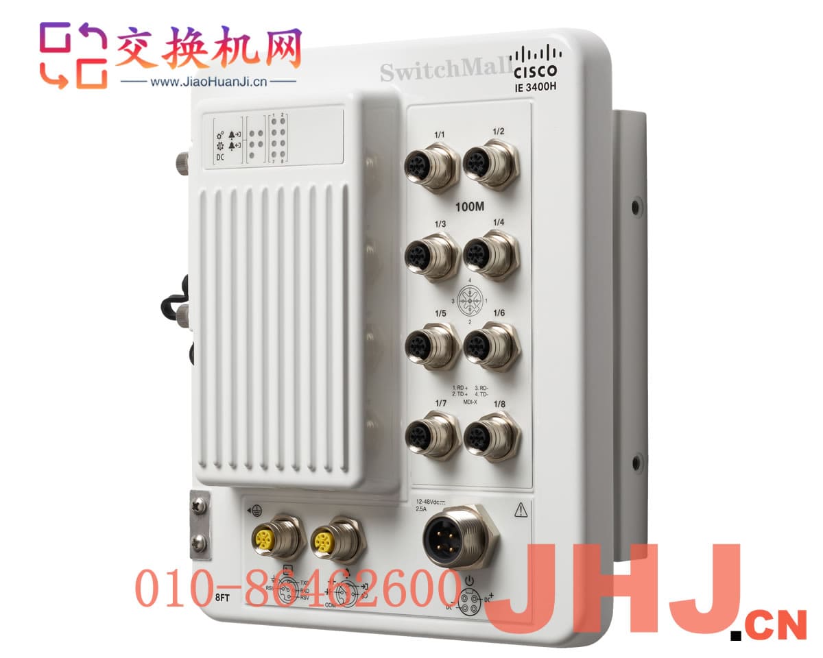 IE-3400H-8FT-A Catalyst IE3400 Heavy Duty w/ 8 FE M12 interfaces, IP67, Network AdvantageIE-3400H-8FT-A Catalyst IE3400 Heavy Duty w/ 8 FE M12 interfaces, IP67, Network Advantage