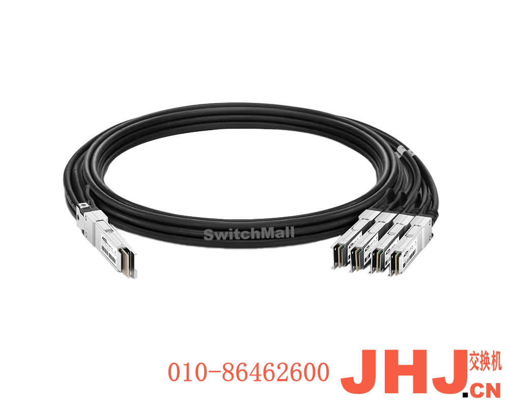 QDD-4ZQ100-CU3M QSFP-DD 4x 100GBASE-CR2 Passive Breakout Copper Cable, 3 meters